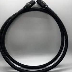 6 AN x 5ft black hose with straight fittings