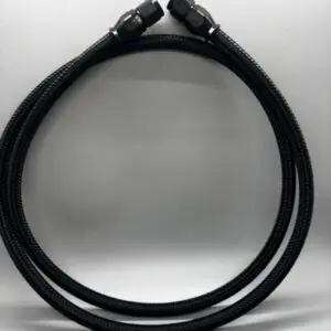 6AN x 4ft black hose with straight fittings