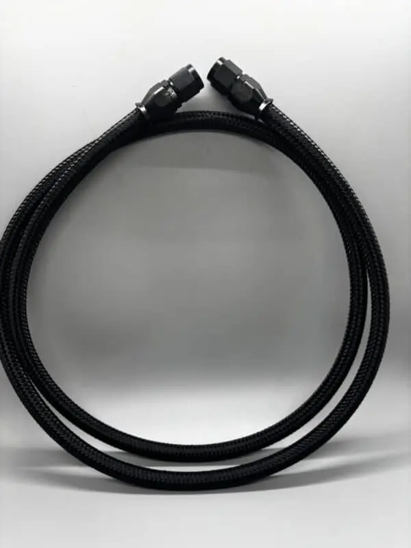 6AN x 4ft black hose with straight fittings